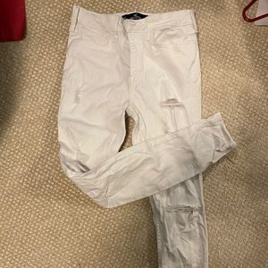 Hollister white jeans